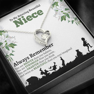 Niece (always remember) Forever Love Necklace - Love You This Much